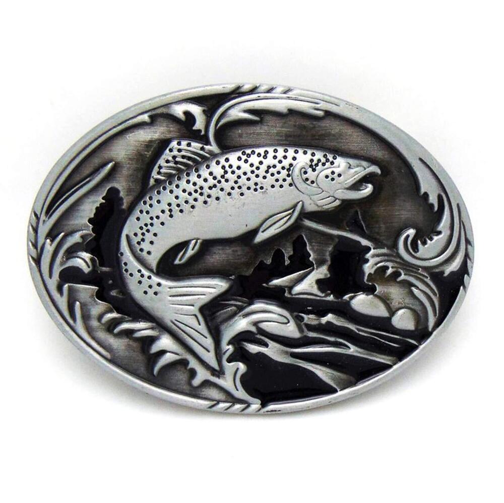 7601 Vintage Country Fish Clothing Belt Buckle Western Cowboy Belt Buckle